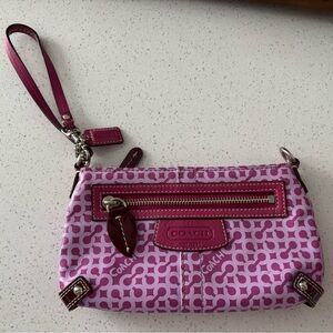 Purple Coach Wristlet